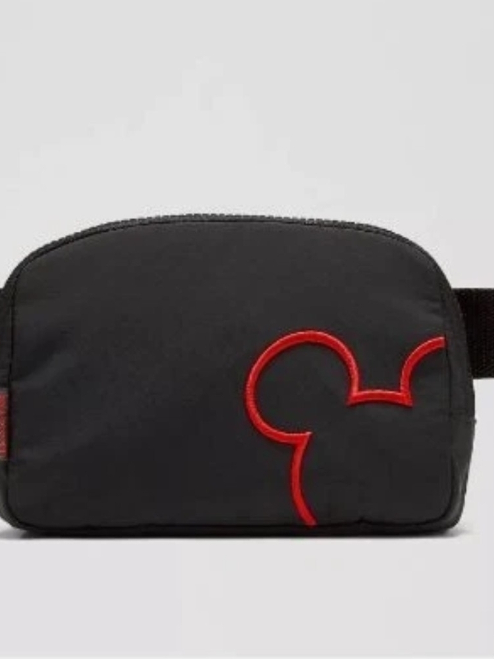 Black Crossbody Bag with Red